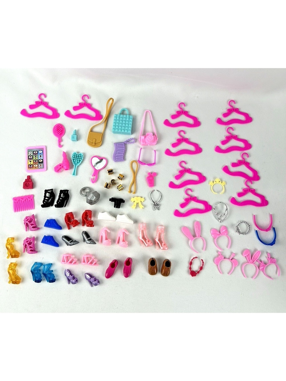 Mattel Barbie Accessories Lot Shoes, Hangers, Bags, Headbands & Others